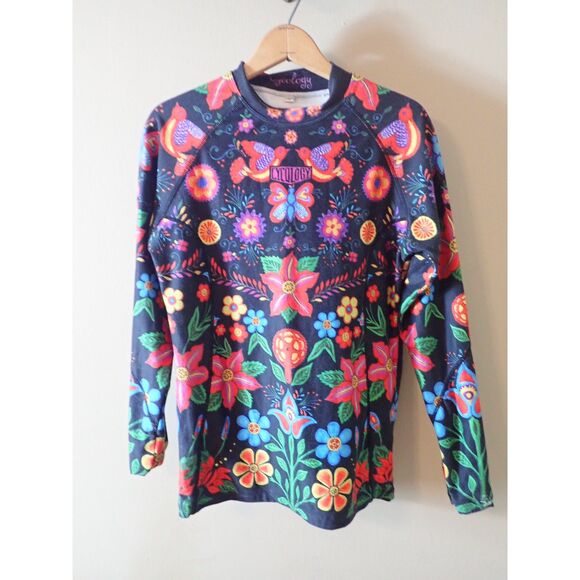 Cycology Frida Long Sleeve Base Layer Large Colorful Performance Cycling Jersey - Picture 1 of 10